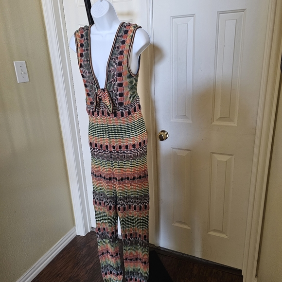 M Missoni Striped Bow Jumpsuit Size 40/4 - Picture 3 of 16